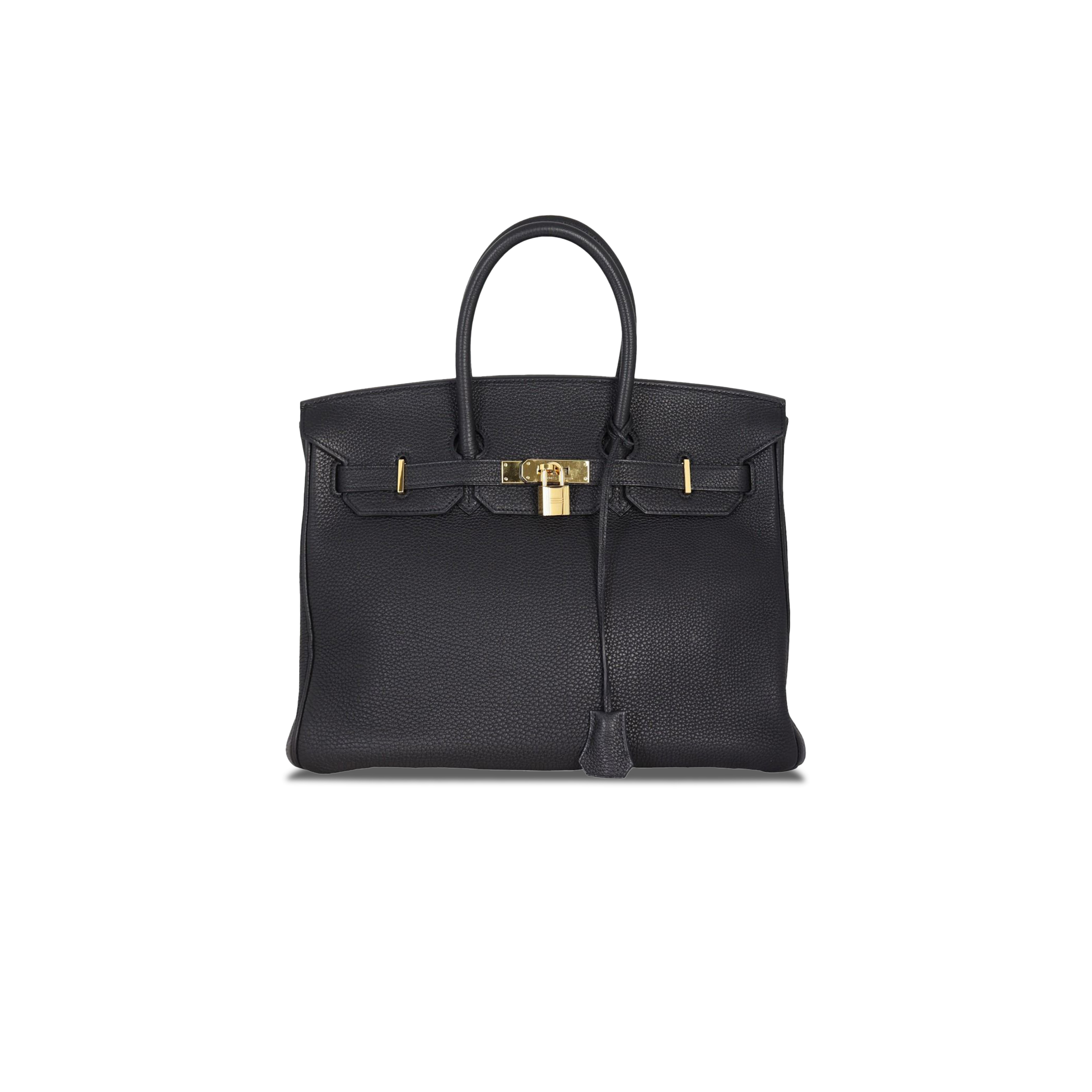 H**mes master birkin 35 togo leather black gold buckle bag h028369cc2z (35*28*18cm)